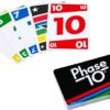 Mattel Games Phase 10 card game, sequences rummy-like card game, includes 108 cards, FFY05