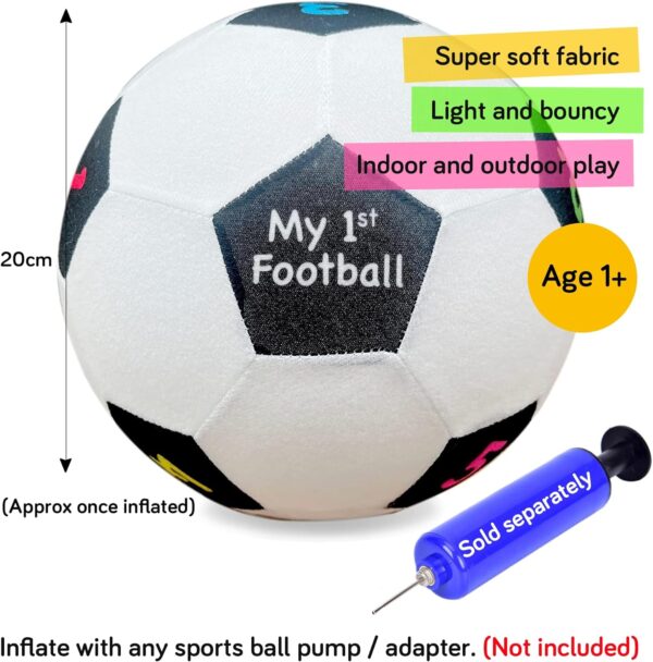 My First Football - Ideal For Toddlers or Kids Soft & Light Size 3 - Dinosaur, Unicorn, Animal or Numbers (Numbers) - Image 2